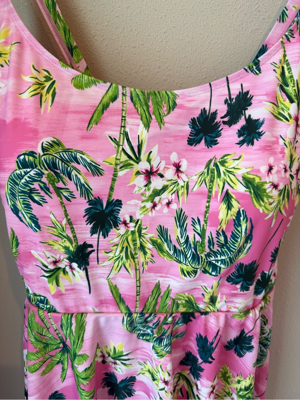 Torrid Pink Floral One-Piece Swim Dress - Picture 3 of 9
